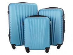 Gravitt Sada 3 Cestovních kufrů skořepinové, M/L/XL světle modrá