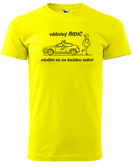 Hobbytriko Vtipné tričko pro řidiče - Vášnivý řidič Barva: Žlutá (04), Velikost: S