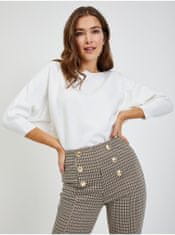 Orsay Béžové dámské vzorované zkrácené kalhoty ORSAY M