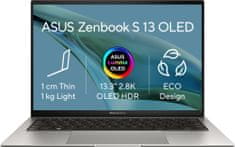 Zenbook S 13 OLED (UX5304), šedá (UX5304VA-OLED183W)