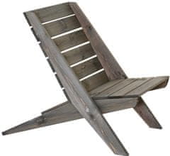Sotra EcoFurn Granny Dřevěné zahradní skládací židle, borovice, šedý olej