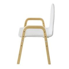 SoBuy SoBuy KMB24-Wx2 Sada 2 židlí Výškově nastavitelné Bílé Výška sedáku 23-35cm