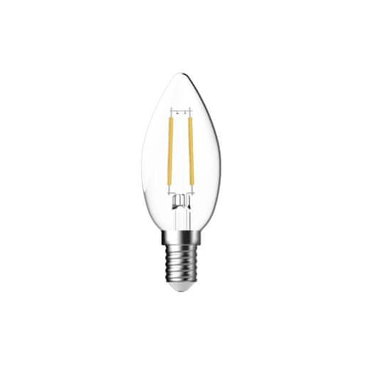 NORDLUX Stmívatelná LED žárovka Filament E14 4,2 W, 2700 K, čirá