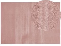 Beliani Koberec z umělé zaječí kožešiny 160 x 230 cm růžový MIRPUR