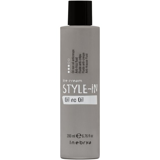 Inebrya Oil No Oil - Lehký fluid pro styling vlasů, Ideální pro styling kudrnatých vlasy, Chrání před krepatěním vlasů, 200ml