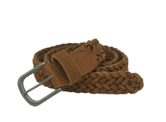 Levis dámský kožený proplétaný pásek – světle hnědý, 90 cm