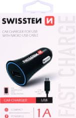 SWISSTEN cl adaptér na usb 1a power + kabel micro usb