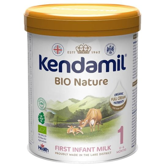 Kendamil Kendamil 1 Organic Bio Nature kojenecké mléko DHA+, 800g