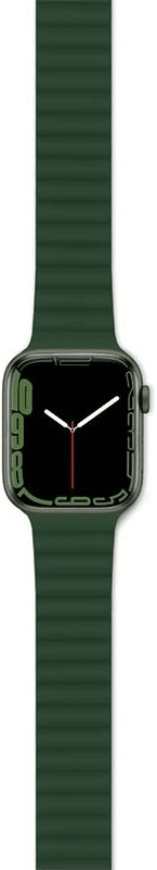 Levně EPICO magnetický pásek pro Apple Watch 42/44/45 mm – ŠEDÁ/zelená, 63418101900002