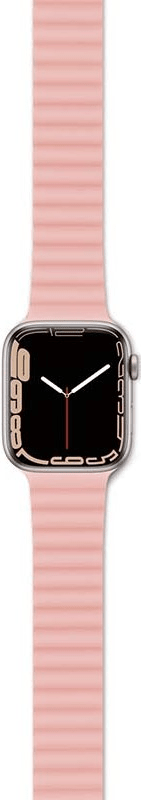 Levně EPICO magnetický pásek pro Apple Watch 42/44/45 mm – ŠEDÁ/růžová, 63418101900003