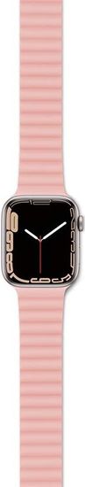 EPICO magnetický pásek pro Apple Watch 42/44/45 mm – ŠEDÁ/růžová, 63418101900003
