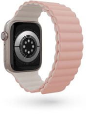 EPICO magnetický pásek pro Apple Watch 42/44/45 mm – ŠEDÁ/růžová, 63418101900003