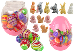 shumee Vajíčková velikonoční dekorace Velikonoční vajíčka Překvapení figurky zajíčci 18 kusů
