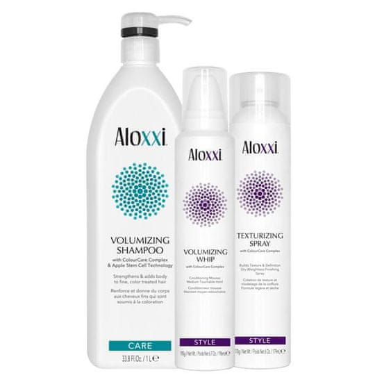 ALOXXI  OBJEM - šampon, pěna a texturující sprej