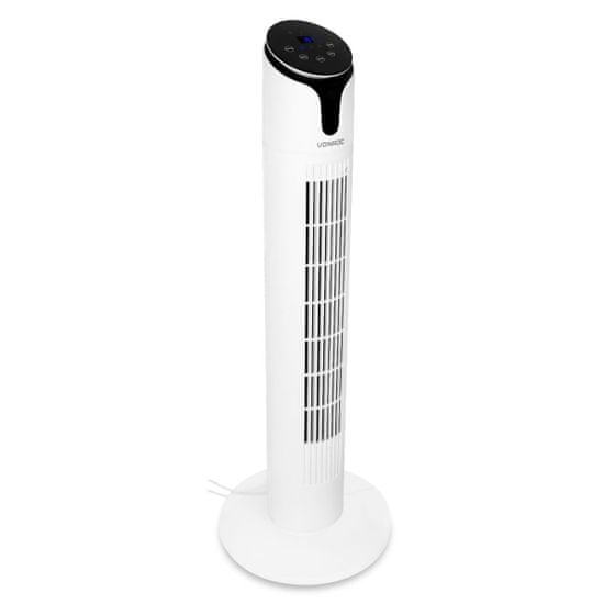 VONROC Luxusní věžový ventilátor - 86 cm - 3 nastavení rychlosti - bílý | Včetně dálkového ovládání