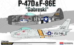 Academy Republic P-47D Thunderbolt & North American F-86E Sabre, Francis Stanley Gabreski , Model Kit 12530, 1/72