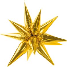 PartyDeco Balónek fóliový Hvězda 3D 95 cm zlatá
