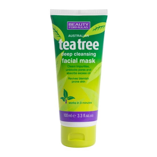 Beauty Formulas TEA TREE Hloubkově čistící maska na pleť 100 ml