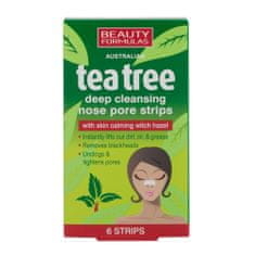 Beauty Formulas TEA TREE Čistící pásky na nos 6 ks