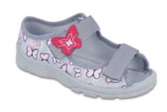 Befado dívčí sandálek MAX 969X135 šedá, motýlci, velikost 25