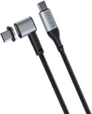 kabel USB-C, magnetický, opletený, šedá
