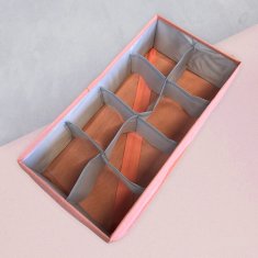 INNA Úzký úložný box na spodní prádlo organizér na ponožky barva růžová