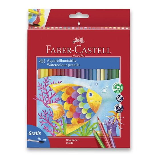 Faber-Castell Akvarelové pastelky 48 barev + štětec