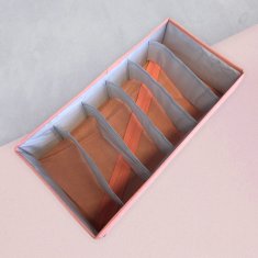 INNA Dámský organizér na spodní prádlo 6 přihrádek box 32x 15,5 barva růžová