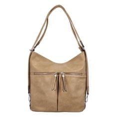 Romina & Co. Bags Prostorný dámský koženkový kabelko-batoh Andreas, zemitá