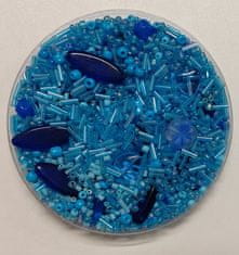 INTEREST Korálky skleněné směs 120g modrá.