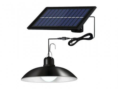 Pronett XJ4623 Solární závěsná LED lampa na zahradu s dálkovým ovládáním, IP44, černá