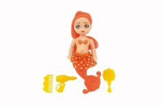 KN Panenka mořská panna kloubová s doplňky (12cm) - oranžová