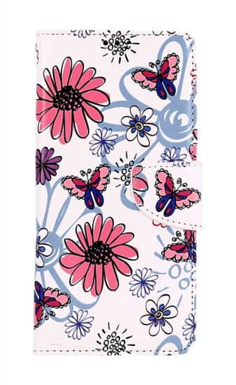 TopQ Pouzdro Xiaomi Redmi Note 12 Pro+ 5G knížkové Flowers 95718