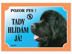 DAFIKO Tabulka novofoundlandský pes černý 1 ks