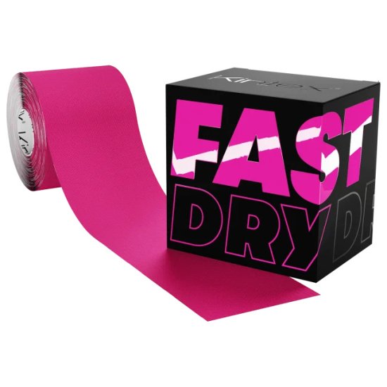 Kintex FastDry Tape - kinesiologický tejp z hedvábí, barva růžová, 5 cm x 5 m