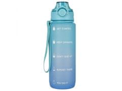 sarcia.eu Modrá, plastová ombre láhev / láhev na vodu s dělením 750 ml