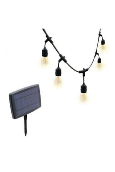 Velamp LED světelný řetěz se solárním nabíjením, 8m