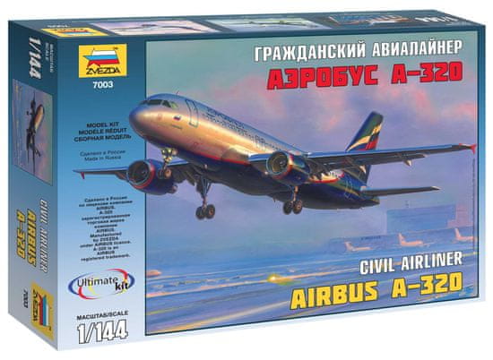 Zvezda Airbus A-320, Model Kit 7003, 1/144