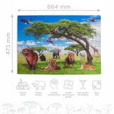 Ulanik Dřevěné podlahové puzzle "Safari"