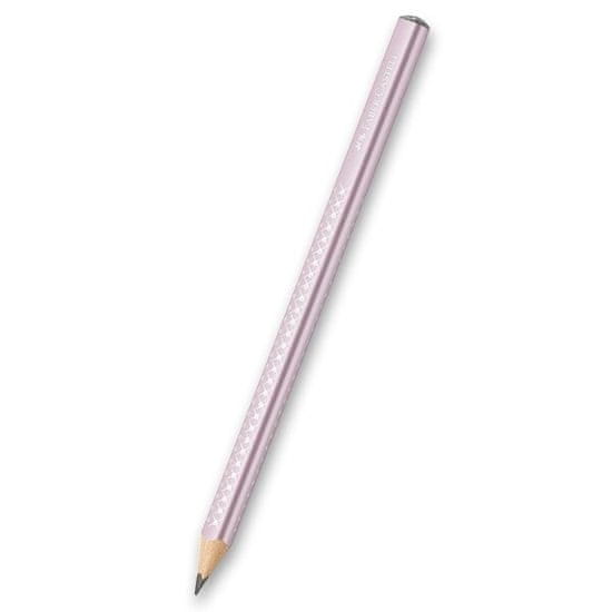 Faber-Castell Grafitová tužka Faber-Castell Sparkle Jumbo perleťové odstíny, výběr barev růžová