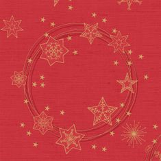 Duni Ubrousky vánoční 40x40cm STAR SHINE RED, 60ks