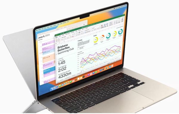exkluzivní notebook Apple MacBook Air 15 M2 2023 15,3 palce Apple M2 Apple M2 GPU TrueTone SSD GPU X hodin baterie Magic Keyboard klávesnice