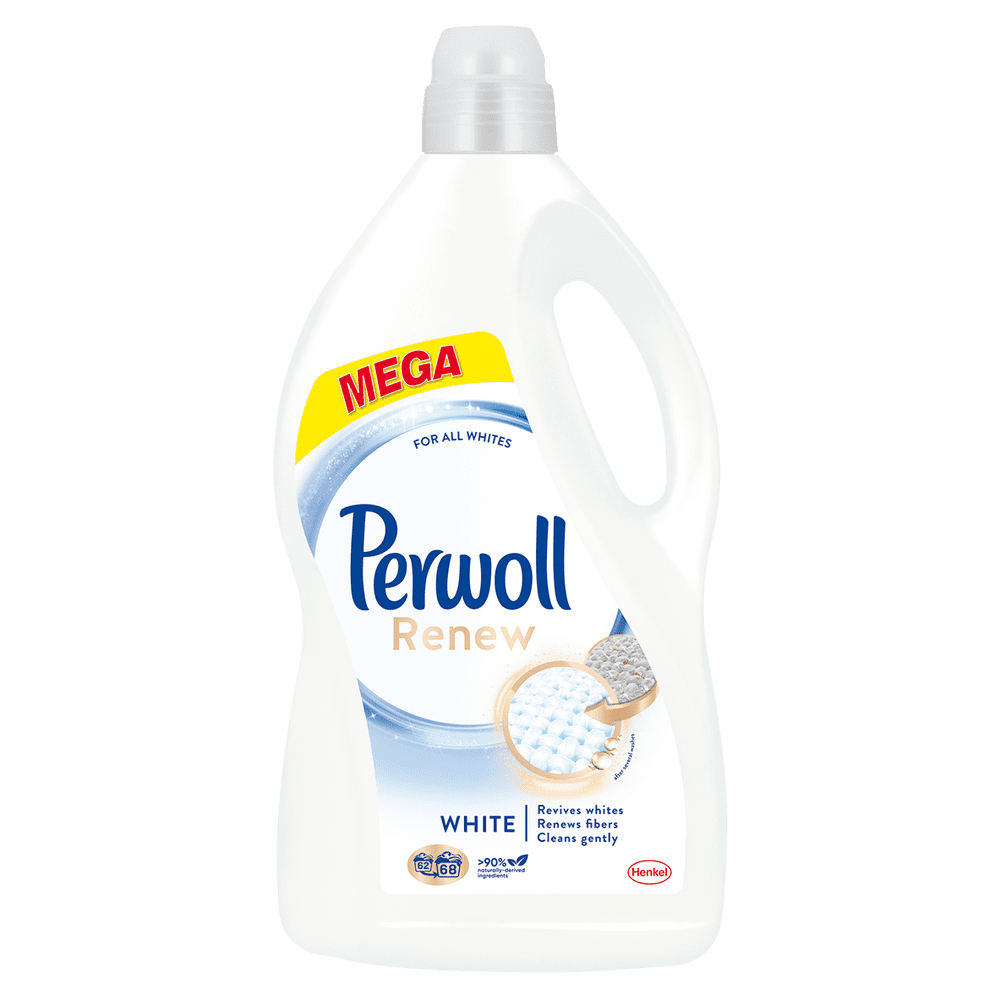 Levně Perwoll Renew speciální prací gel White 68 praní, 3740 ml