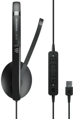  Komunikacijske slušalke za prostoročno telefoniranje Epos Adapt 160 T USB II mikrofon na roki transportni kovček tehnologija bluetooth ključ usb odličen za delo in zabavo 