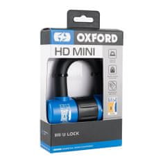 Oxford zámek U profil HD MINI, OXFORD (černý/modrý, průměr čepu 14 mm) LK181