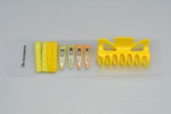 INTEREST Vlasový set (9ks) sponky, gumičky a skřipec (8,5cm) 4 sety barev..