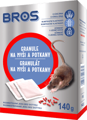 BROS 04409 Granulát na myši a krysy 140 g