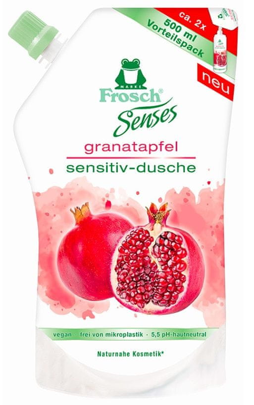 Levně Frosch EKO Senses Sprchový gel Granátové jablko - náhradní náplň 500 ml