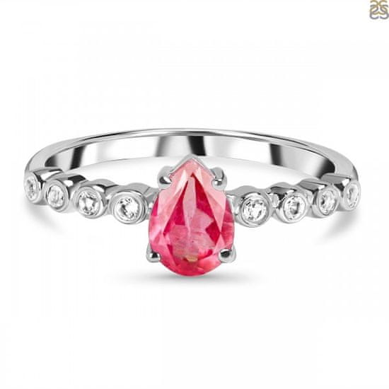 Klenoty Amber Luxusní stříbrný prsten rubín Honey Velikost: 52