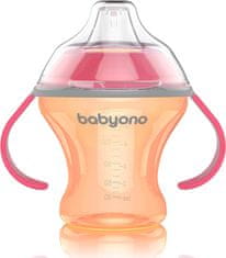 BABY ONO Netekoucí hrneček s měkkým náustkem Baby Ono 180 ml oranžový